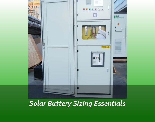 Solar Battery Sizing Essentials